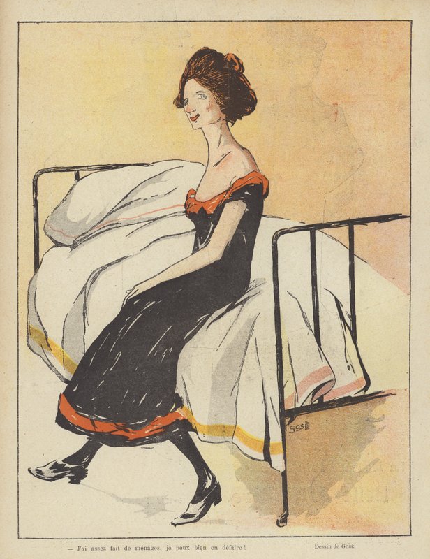Ilustração para Le Rire (cor litho) de French School