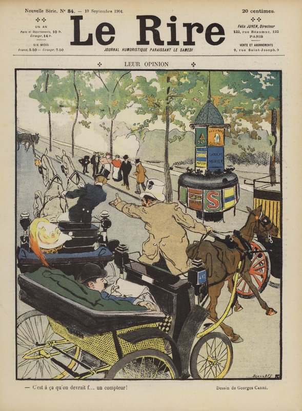 Ilustração para Le Rire (cor litho) de French School