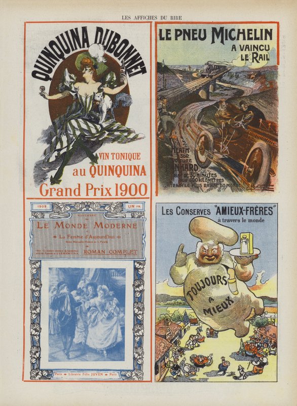 Ilustração para Le Rire (cor litho) de French School
