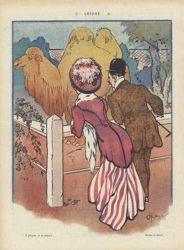 Ilustração para Le Rire (cor litho) de French School