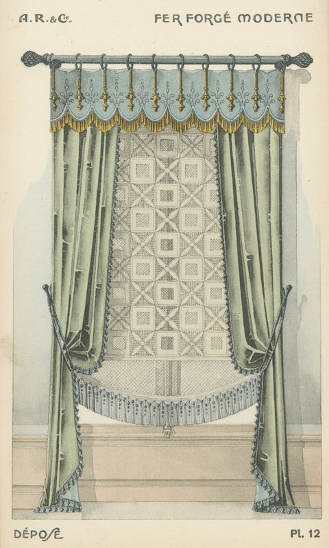 Ilustração do catálogo de produtos de design de interiores da AR & Cie, França de French School