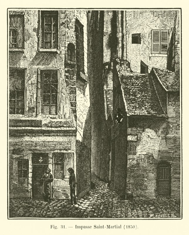 Impasse Saint-Martial, 1850 de French School