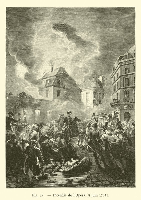 Fogo da Ópera, 8 de junho de 1781 de French School