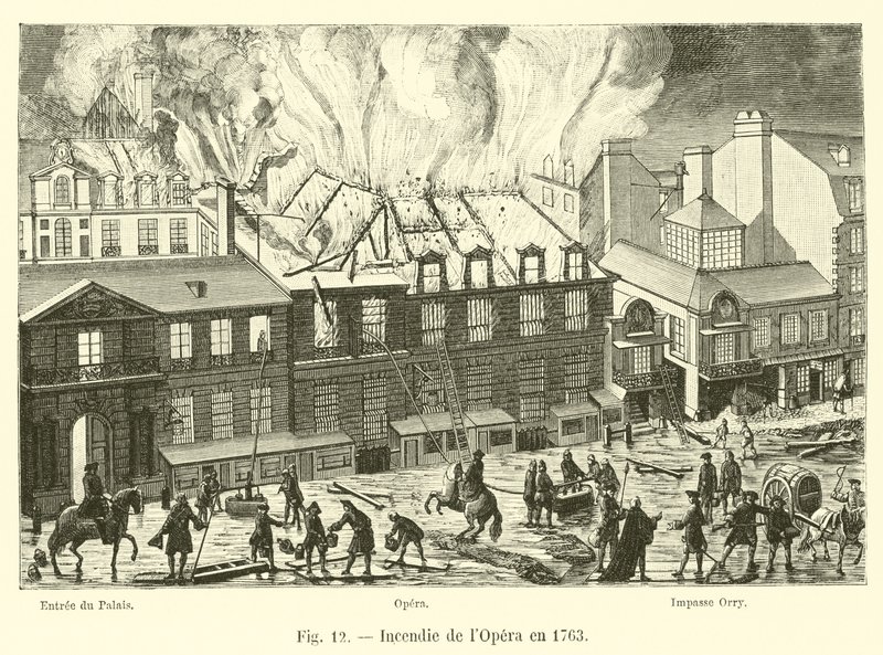 Fogo da Ópera em 1763 de French School