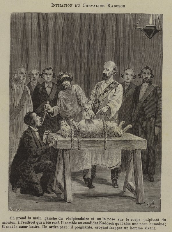 Iniciação de um Cavaleiro Kadosch (gravura) de French School