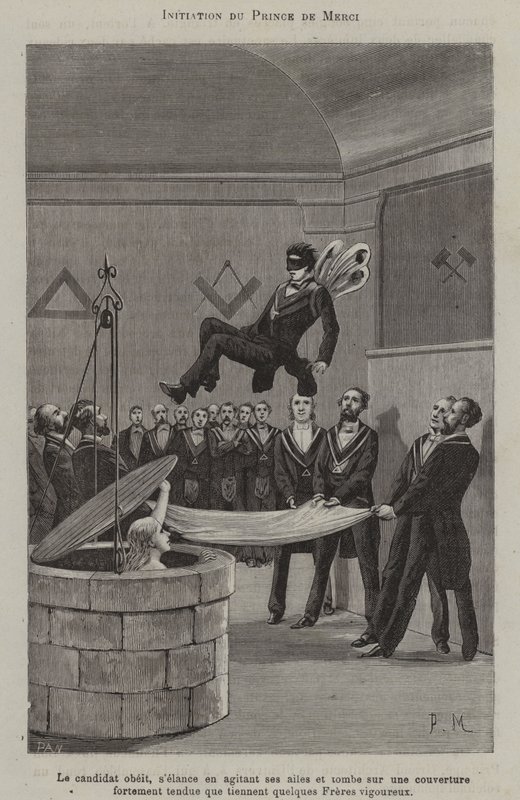 Iniciação de um Príncipe da Misericórdia (gravura) de French School