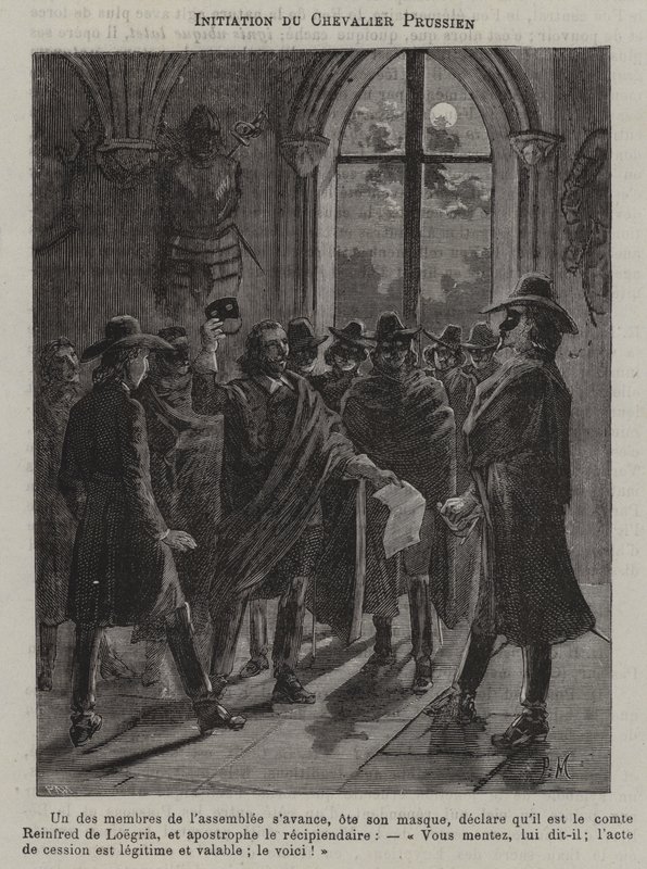 Iniciação de um cavaleiro prussiano (gravura) de French School