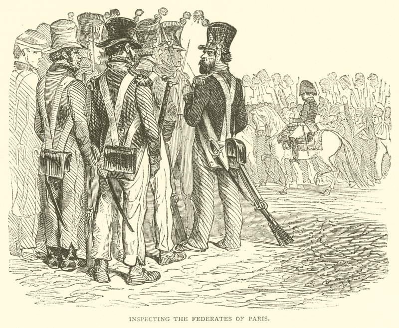 Inspecção dos Federados de Paris (gravura) de French School
