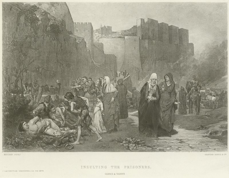 Insulto aos prisioneiros (gravura) de French School