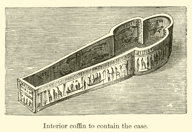 Caixão interior para conter a caixa (gravura) de French School