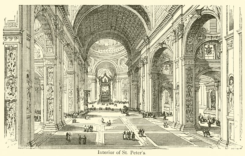 Interior de São Pedro (gravura) de French School
