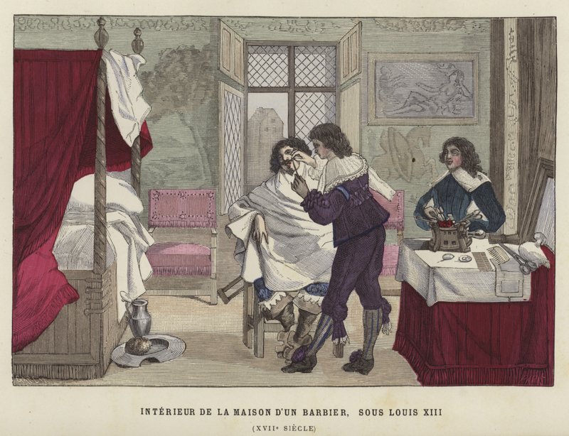 Interior, de, um, barbeiros, casa, reinado, de, louis xiii, de, frança, 17o século de French School