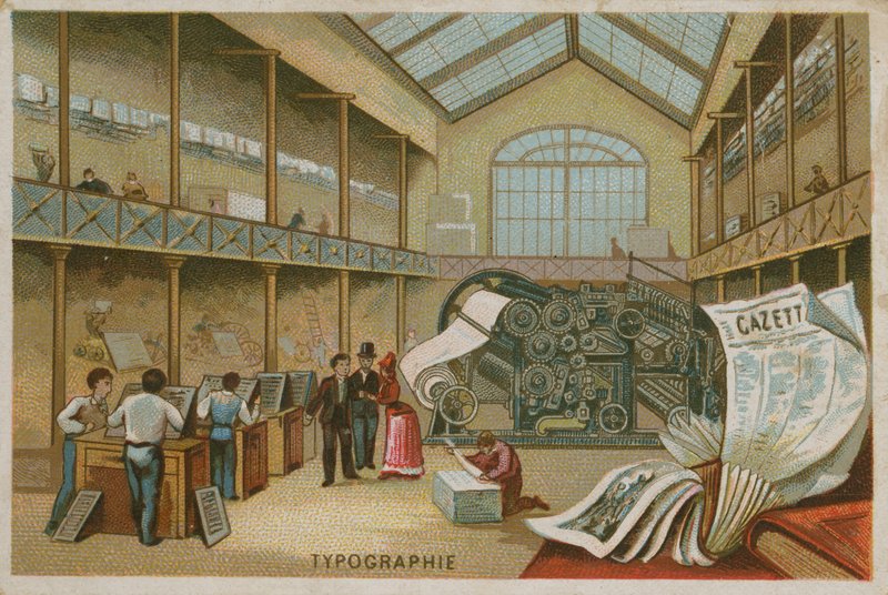 Interior de uma casa de impressão de French School