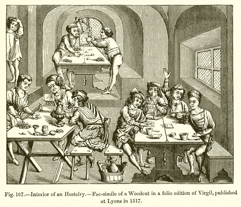 Interior de uma pousada de French School