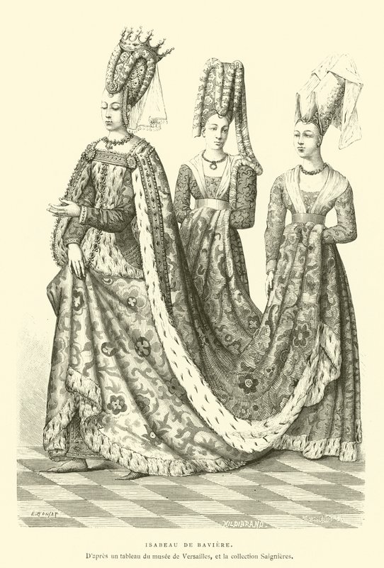 Isabeau de Baviere (gravura) de French School