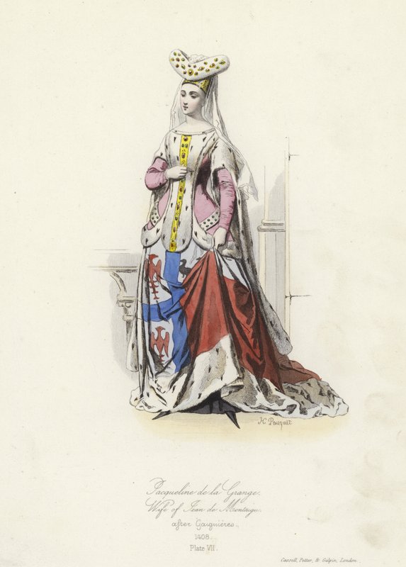 Jacqueline de la Grange, esposa de Jean de Montagu, Grão-Mestre da França de French School