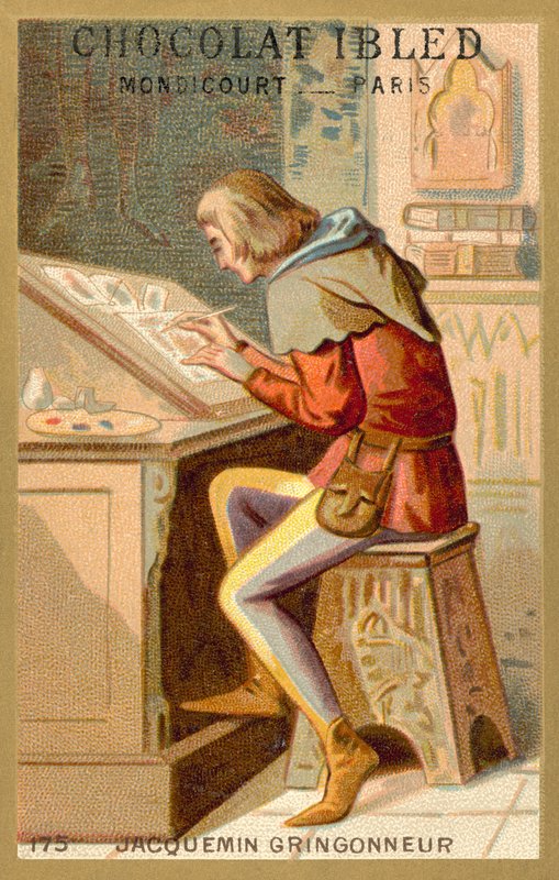 Jacquemin Gringonneur, pintor francês (chromolitho) de French School