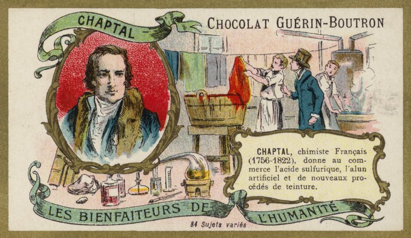 Jean-Antoine Chaptal, químico francês (chromolitho) de French School