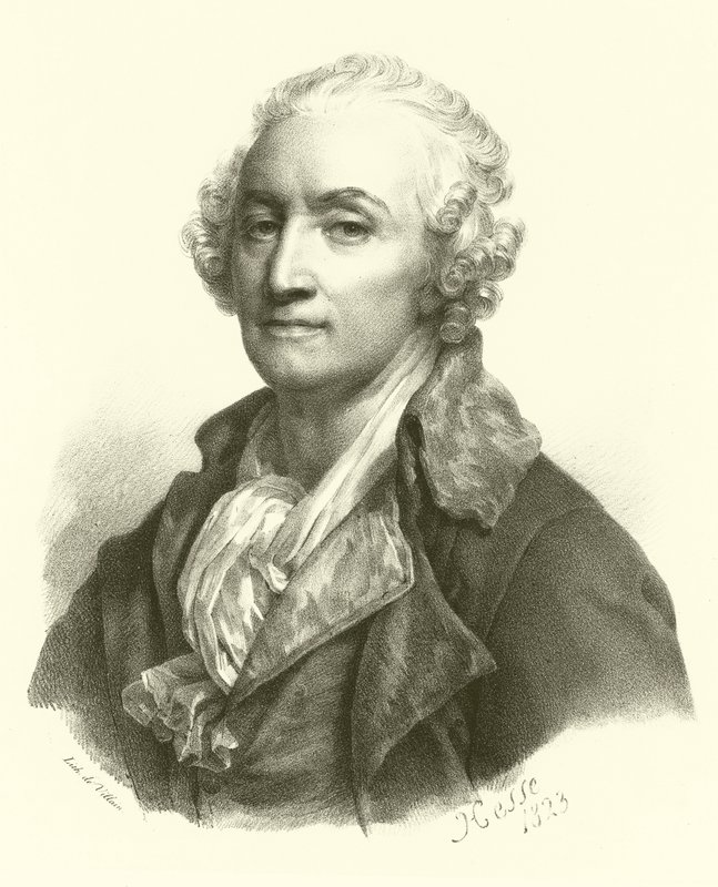 Jean-Baptiste Greuze, retrato (gravura) de French School