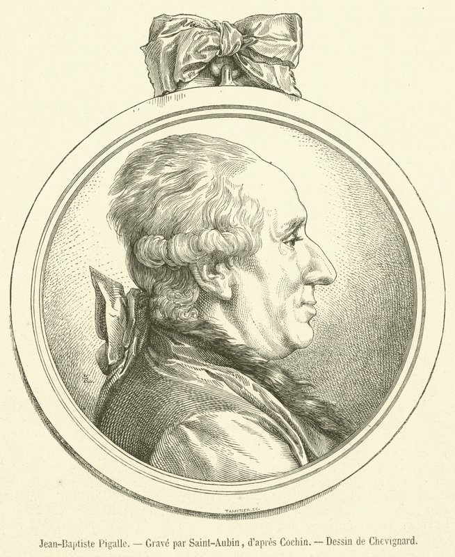 Jean-Baptiste Pigalle (gravura) de French School
