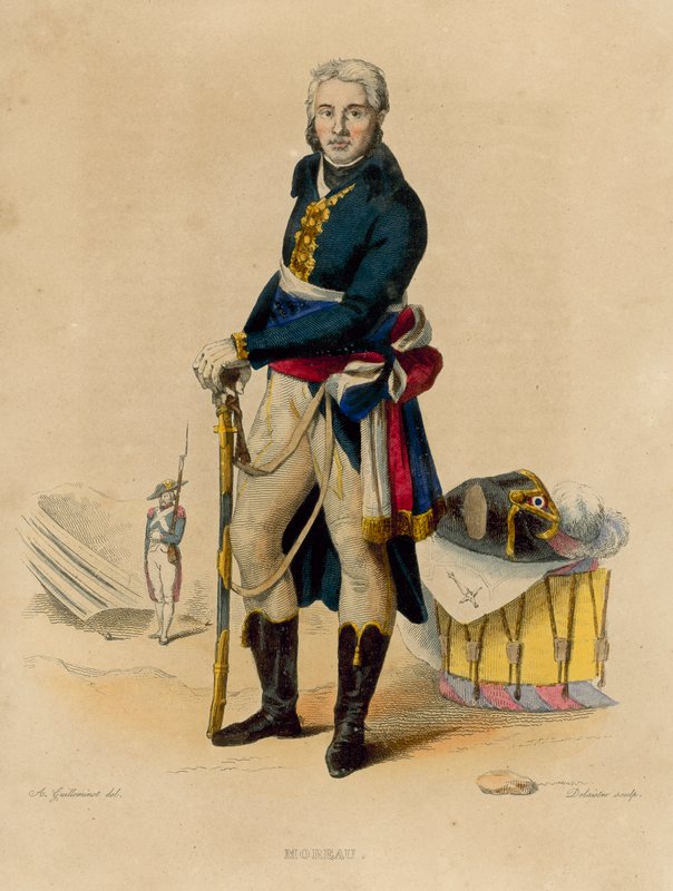 Jean-Victor Moreau (gravura colorida) de French School