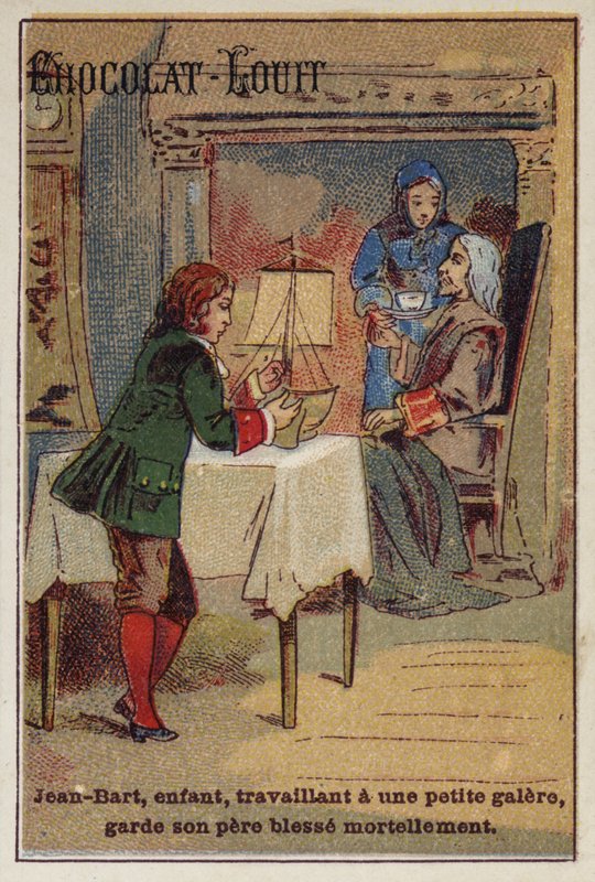 Jean Bart, comandante naval e corsário francês do século XVII, em criança de French School