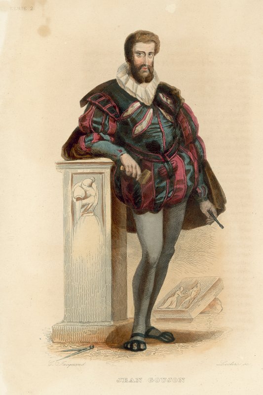 Jean Goujon (gravura a cores) de French School