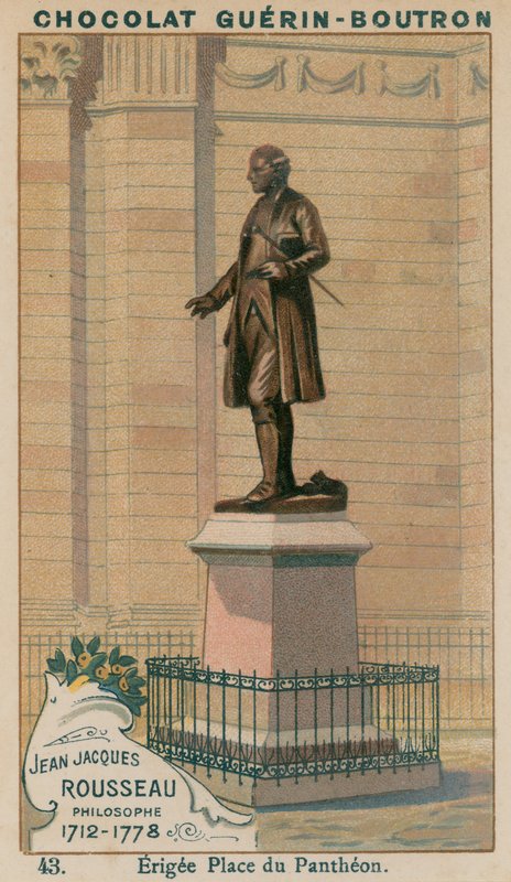 Jean Jacques Rousseau, filósofo, 1712-1778, Erigee Place Pantheon de French School