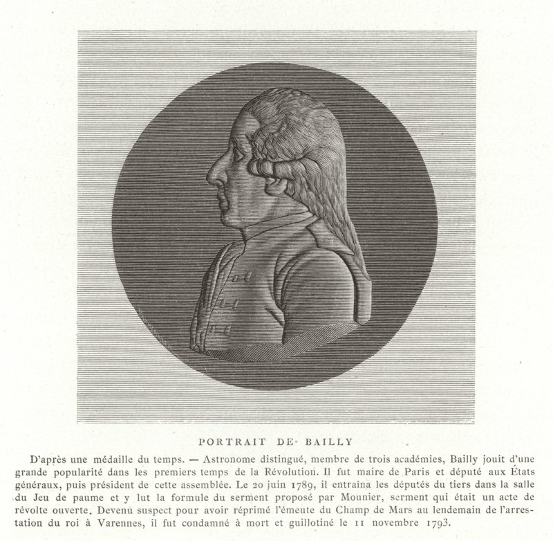 Jean Sylvain Bailly, astrônomo francês, matemático e político revolucionário de French School