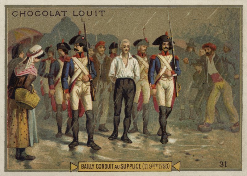Jean Sylvain Bailly a caminho da guilhotina, Revolução Francesa, 11 de novembro de 1793 de French School
