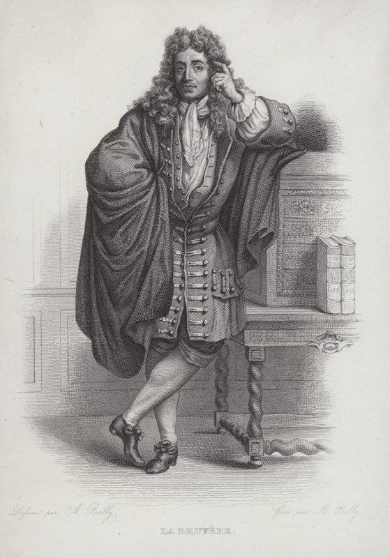 Jean de La Bruyere, filósofo, moralista e autor francês (gravura) de French School