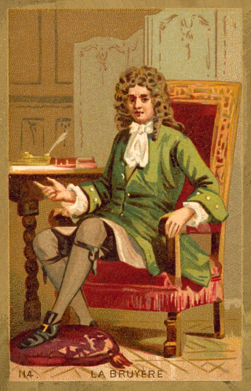 Jean de la Bruyere, filósofo francês (chromolitho) de French School