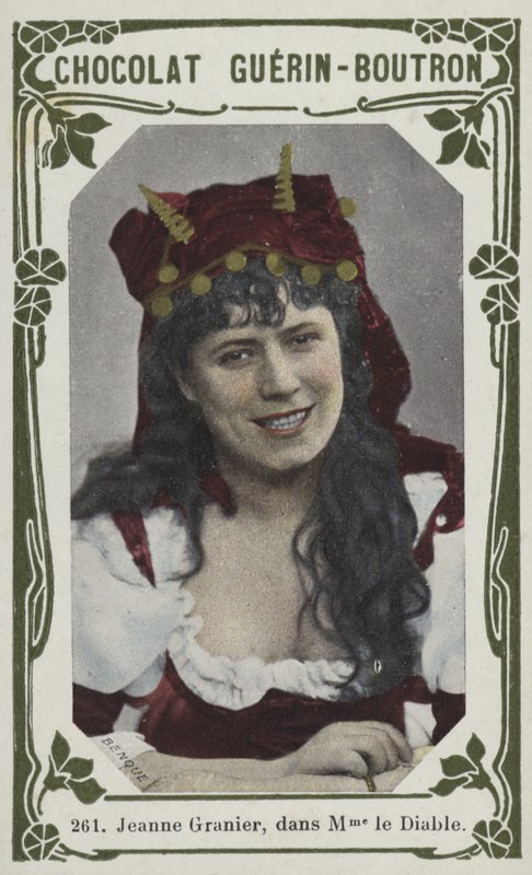 Jeanne Granier, em Madame, o Diabo (foto colorida) de French School