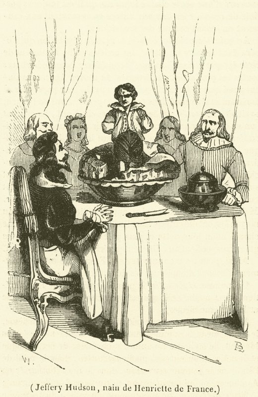 Jeffery Hudson, nain de Henriette de France (gravura) de French School