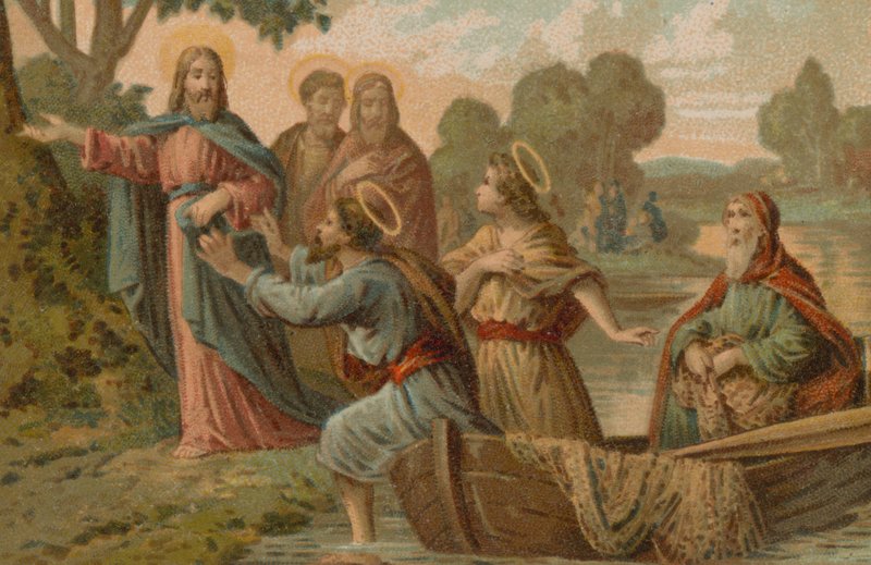 Jesus Cristo alistando seus pescadores de homens de French School