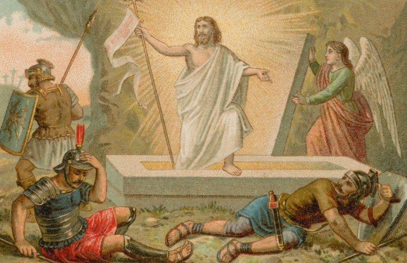 Jesus Cristo saindo do seu túmulo de French School