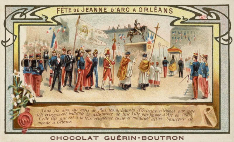 Festival Joana of Arc, Orleans, França (chromolitho) de French School