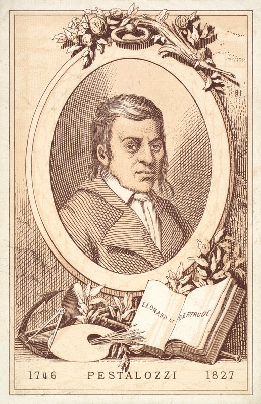 Johann Heinrich Pestalozzi, filósofo suíço e reformador educacional (chromolitho) de French School