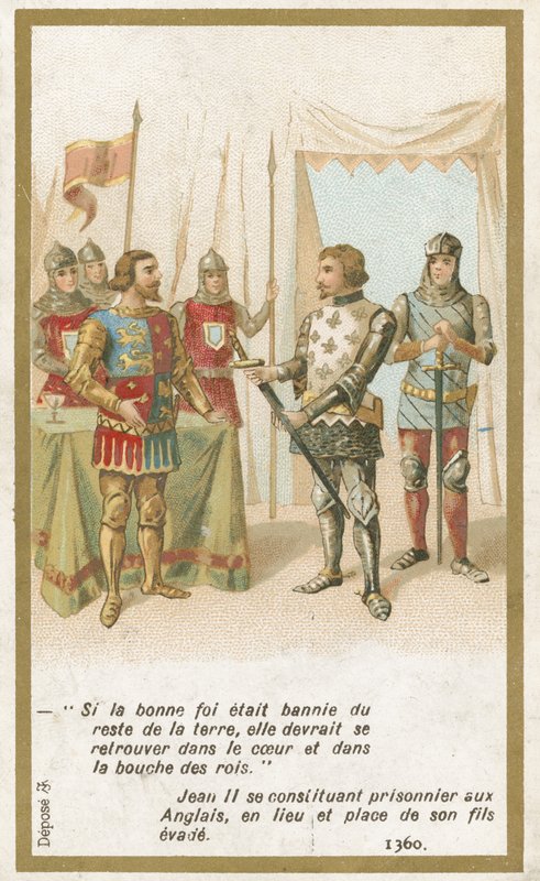 João II, rei da França, prisioneiro dos ingleses, 1360 de French School