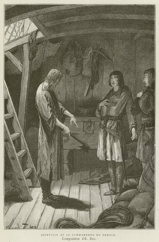 Joinville Et Le Commandeur Du Temple (gravura) de French School