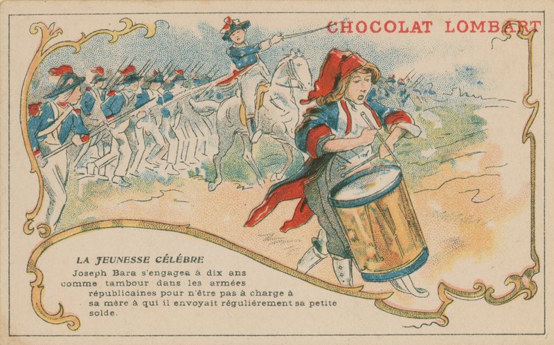 Joseph Bara, um famoso jovem soldado republicano francês na época da Revolução Francesa de French School