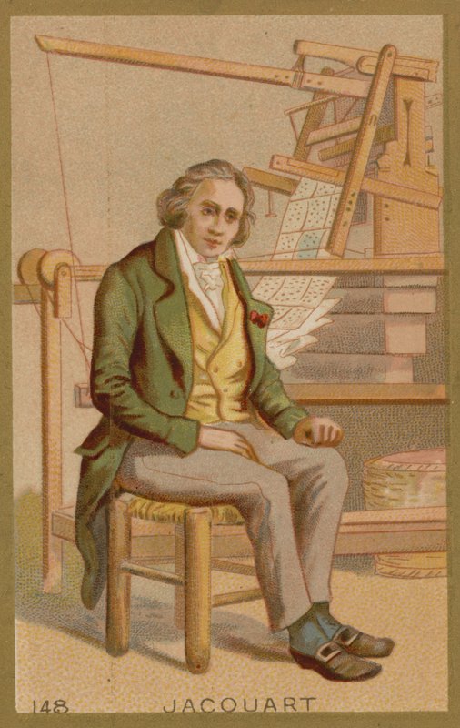 Joseph Marie Jacquard, tecelão e comerciante francês de French School