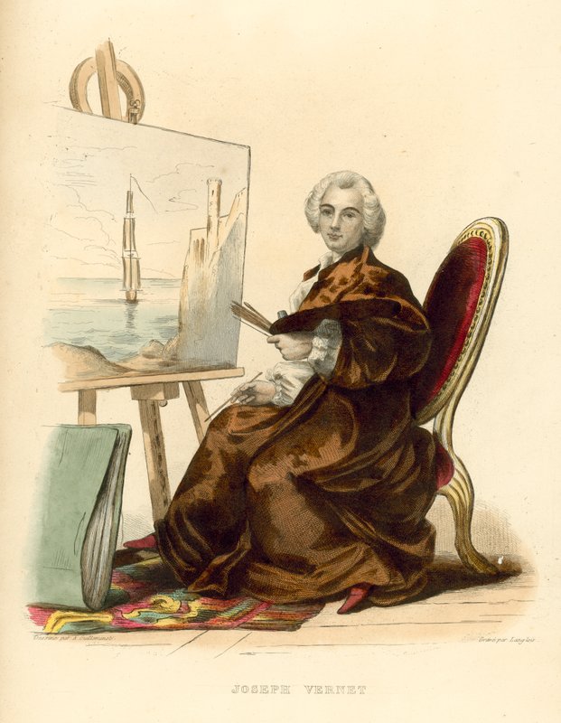Joseph Vernet (gravura colorida) de French School