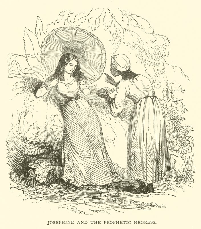Josefina e a mulher negra profética (gravura) de French School