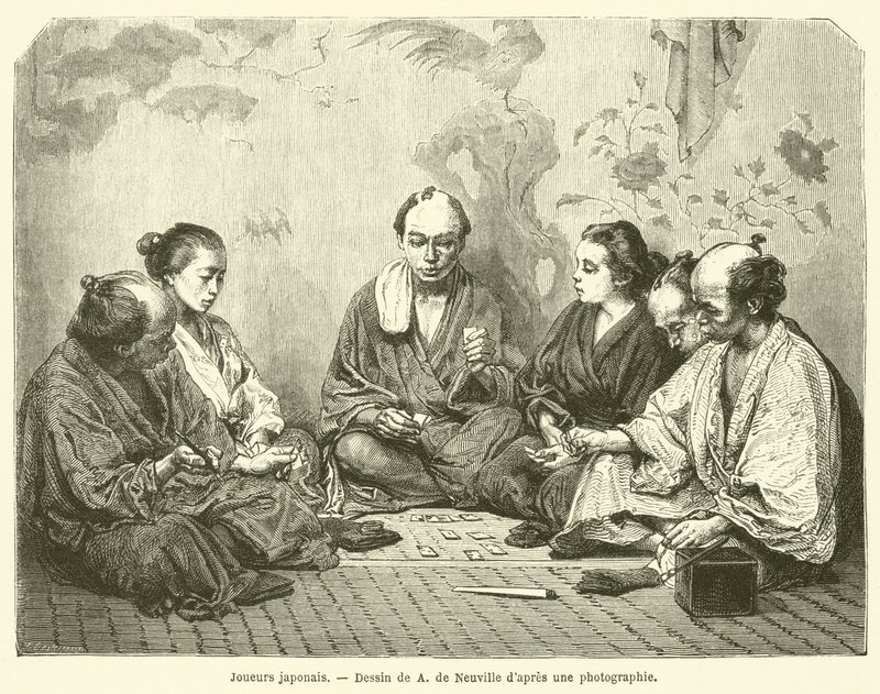 Jogadores japoneses (gravura) de French School