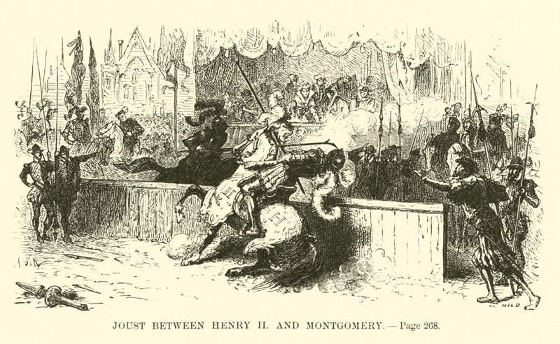 Justa entre Henry II e Montgomery de French School