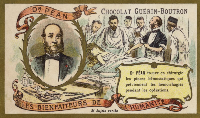 Jules Pean, cirurgião francês (chromolitho) de French School