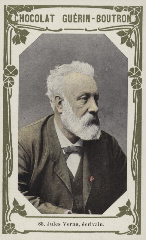Jules Verne, escritor (foto colorida) de French School