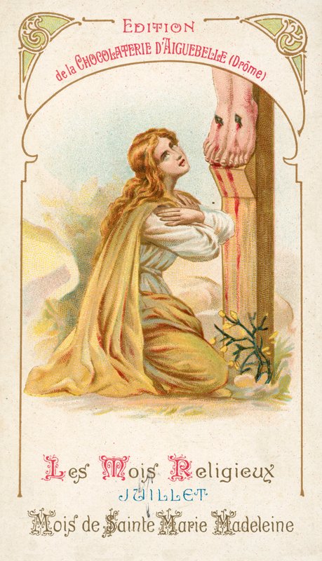 Julho, mês de Santa Maria Madalena (chromolitho) de French School