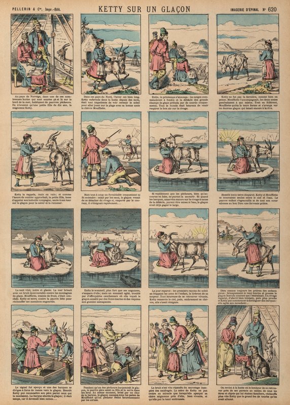 Ketty on an Ice Floe (gravura colorida) de French School